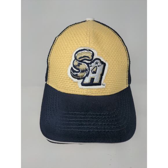 Dodge Ram SA Strapback Meshback Hat Embroidered Logo Blue Yellow - Picture 3 of 11
